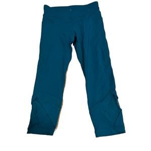Athleta girl 14 Turquoise Leggings Cropped Pockets